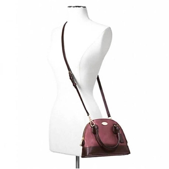 Coach OxBld Metallic Cherry MINI CORA DOME SATCHEL, NWT - Picture 3 of 6